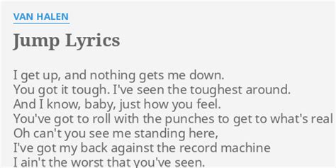 jump lyrics van halen.